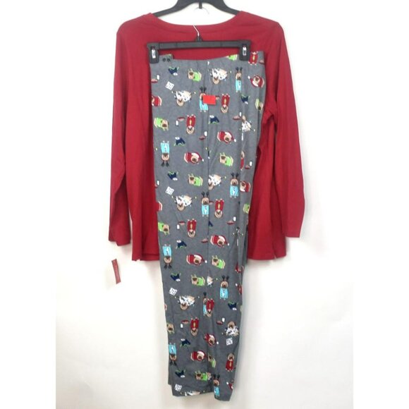 Mens “Happy Pawlidays” 2-Piece Pajama Set Size M Family PJs NWT - Picture 8 of 9